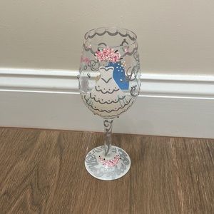 🧡 bride hand painted glass